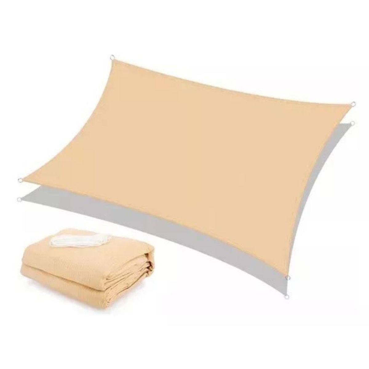 GENERICO - Lona Toldo Vela Sombra Malla Anti Uv Cuadrado 3x3m