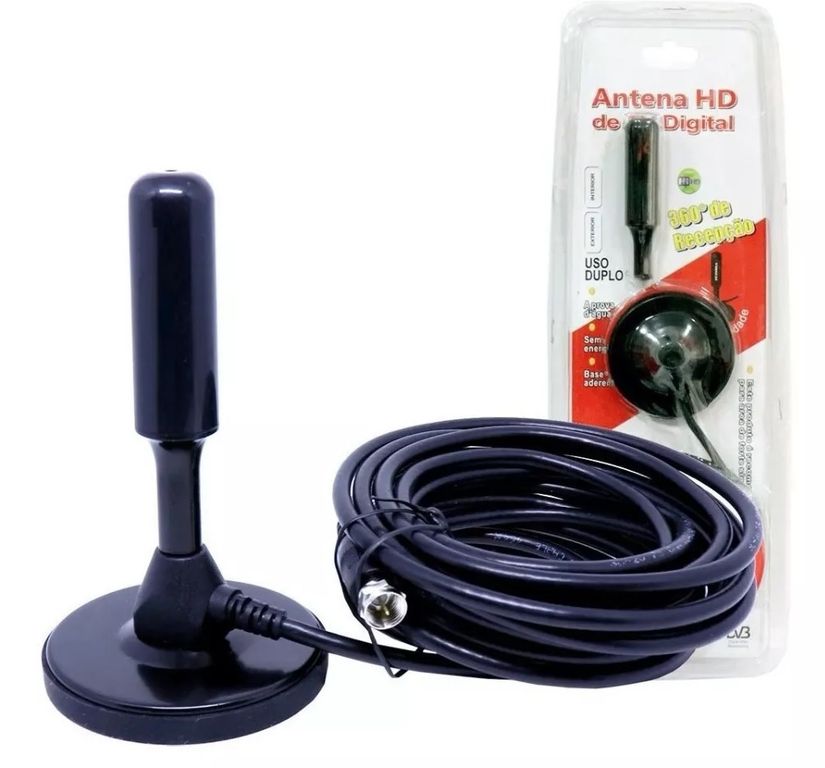 GENERICO Antena TV Digital Abierta HD TVD Interior Exterior Con Imán