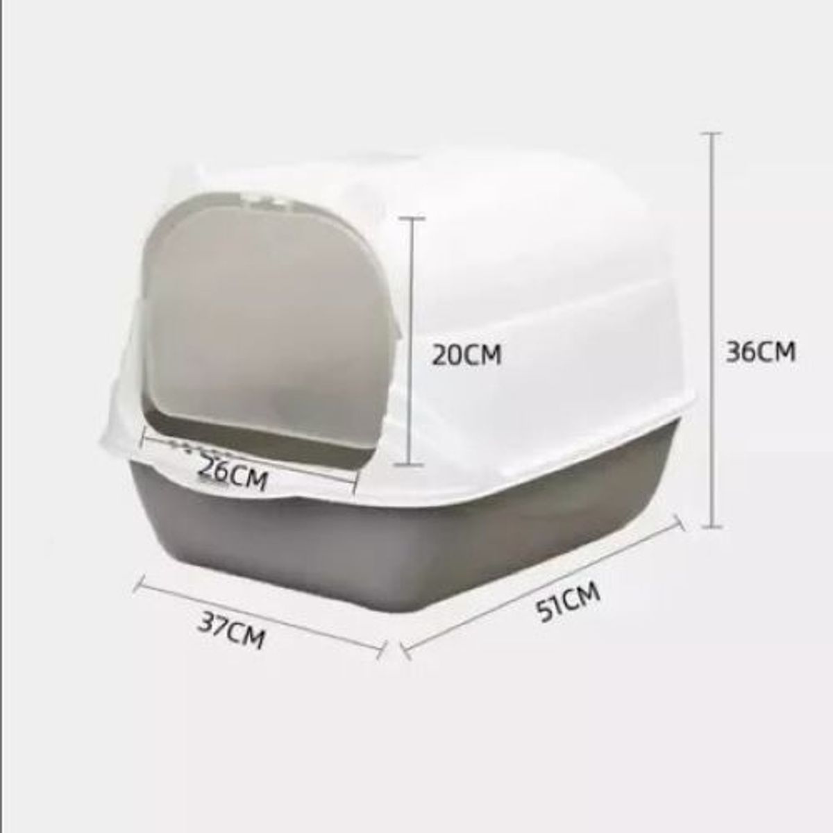 GENERICO - Arenero Cerrado Grande Para Gatos - Baño Sanitario Xl- Pala.