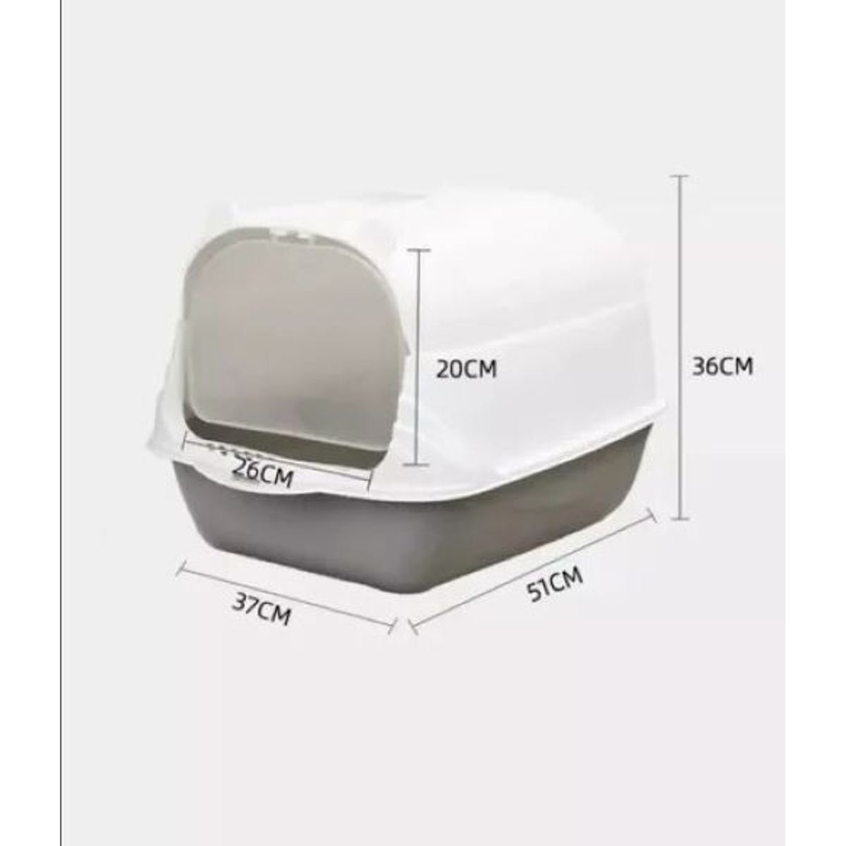 GENERICO - Arenero Cerrado Grande Para Gatos - Baño Sanitario Xl- Pala.