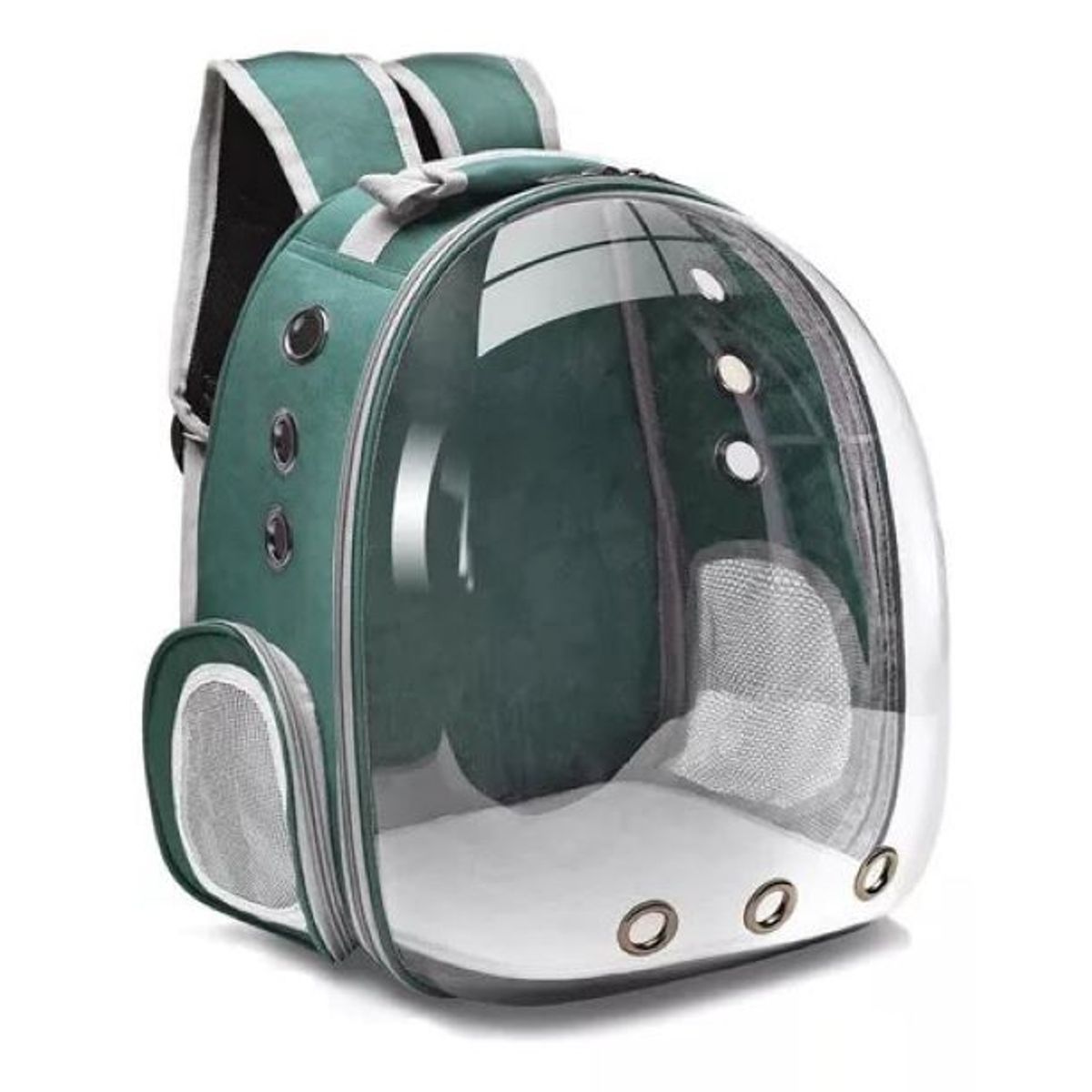 GENERICO - Mochila Bolso Transparente Mascota Perro Y Gato  verde