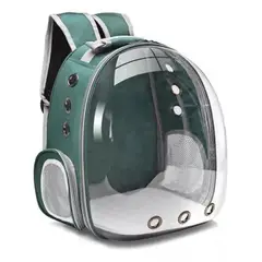 GENERICO - Mochila Bolso Transparente Mascota Perro Y Gato verde