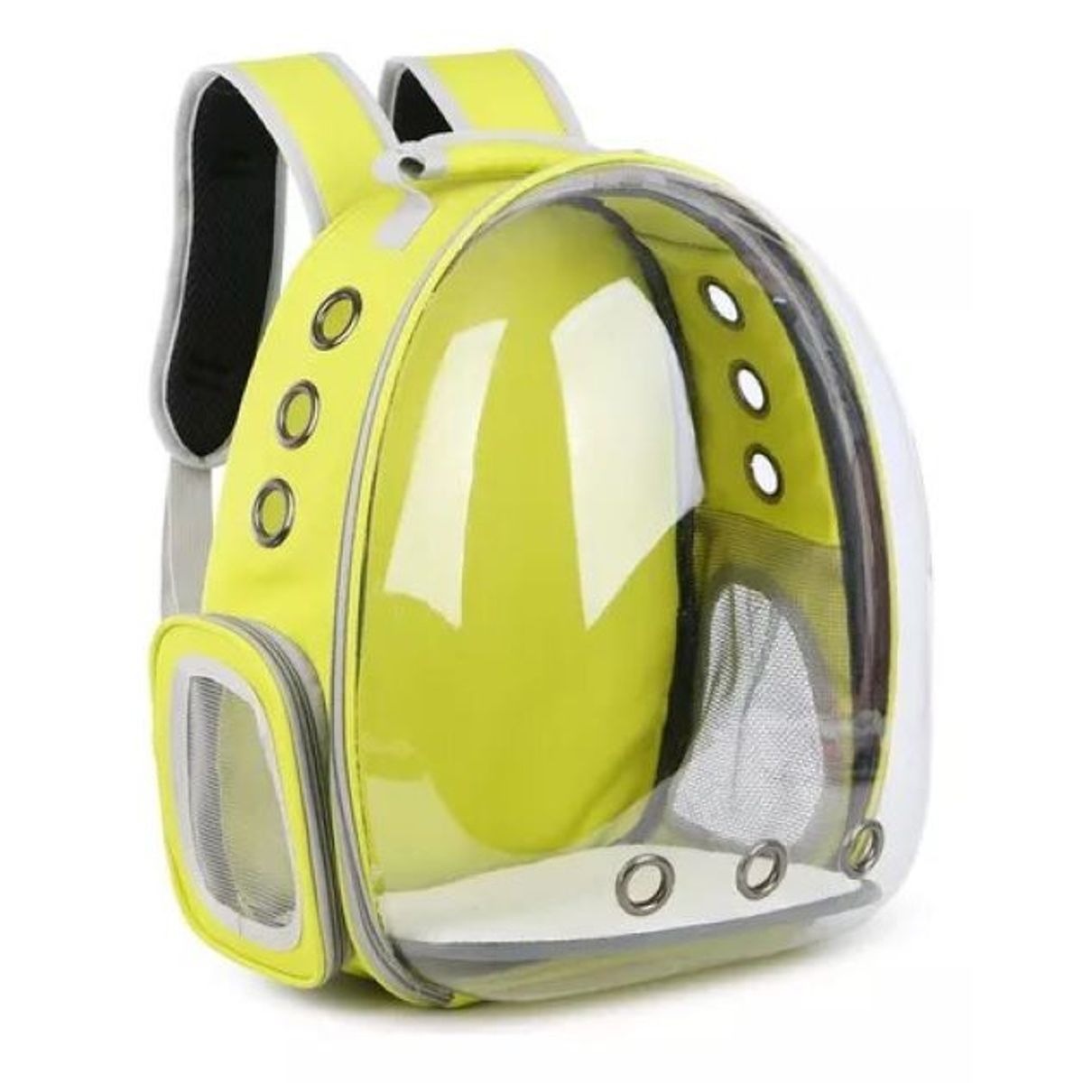 GENERICO - Mochila Bolso Transparente Mascota Perro Y Gato AMARILLO.
