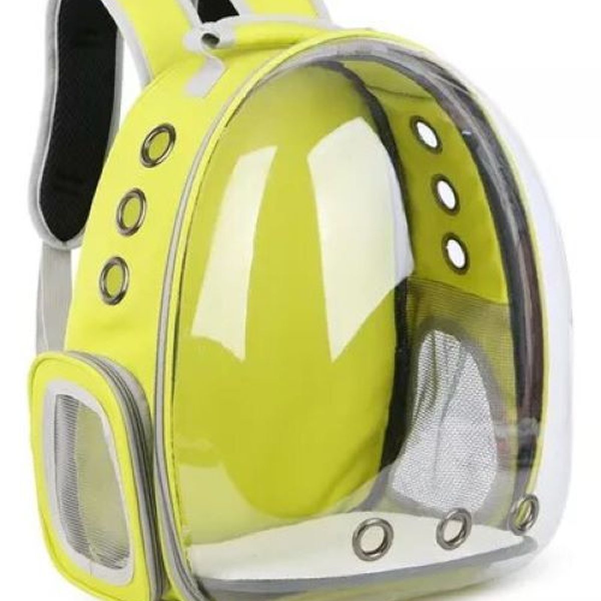 GENERICO - Mochila Bolso Transparente Mascota Perro Y Gato AMARILLO.