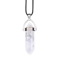 ARTESANA - Collar Protector Prisma Cuarzo Blanco