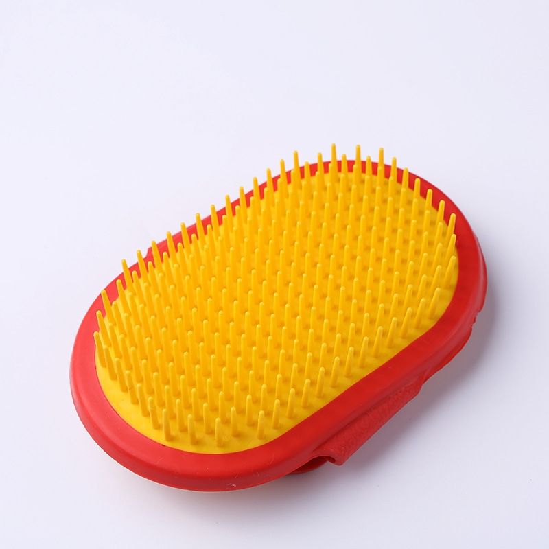 GENERICO - Cepille De Pelo Para Mascota Ajustable A La Mano amarillo