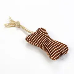 GENERICO - Peluche Para Mascota Con Forma De Hueso Cafe