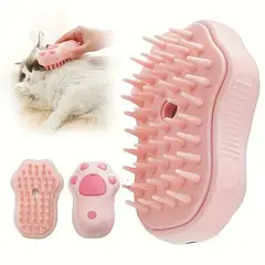 GENERICO - Cepillo Automático Para Gatos A Vapor 3 En 1 Color Rosado.
