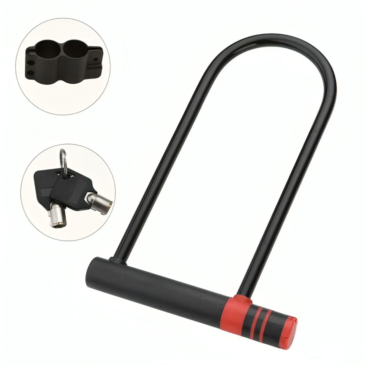 OEM - Candado U Lock Para Bicicleta Y Moto 2 Llaves Grande