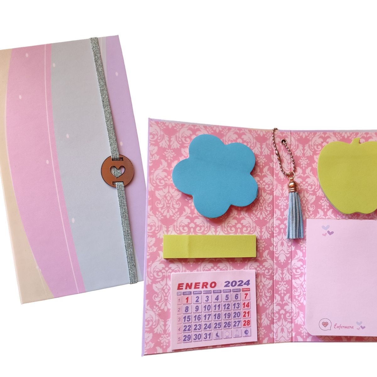 INDEPENDIENTE - Planificador Anual ENFERMERA 2 + libreta + porta post it