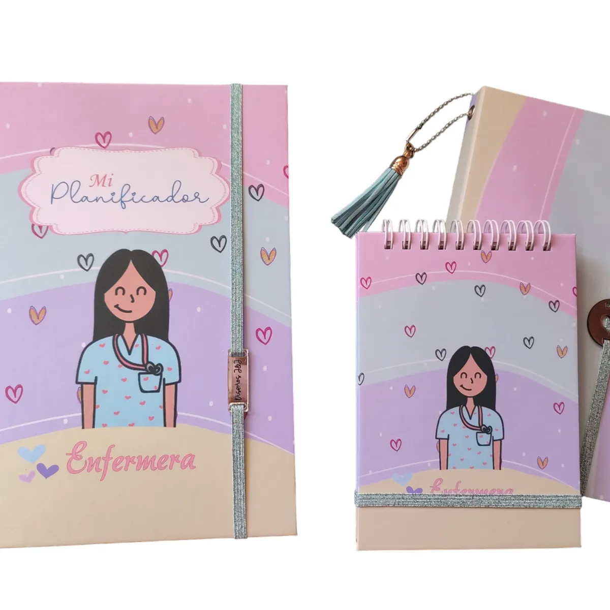 INDEPENDIENTE - Planificador Anual ENFERMERA 3 + libreta + porta post it