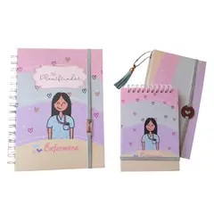 INDEPENDIENTE - Planificador Anual ENFERMERA 3 + libreta + porta post it