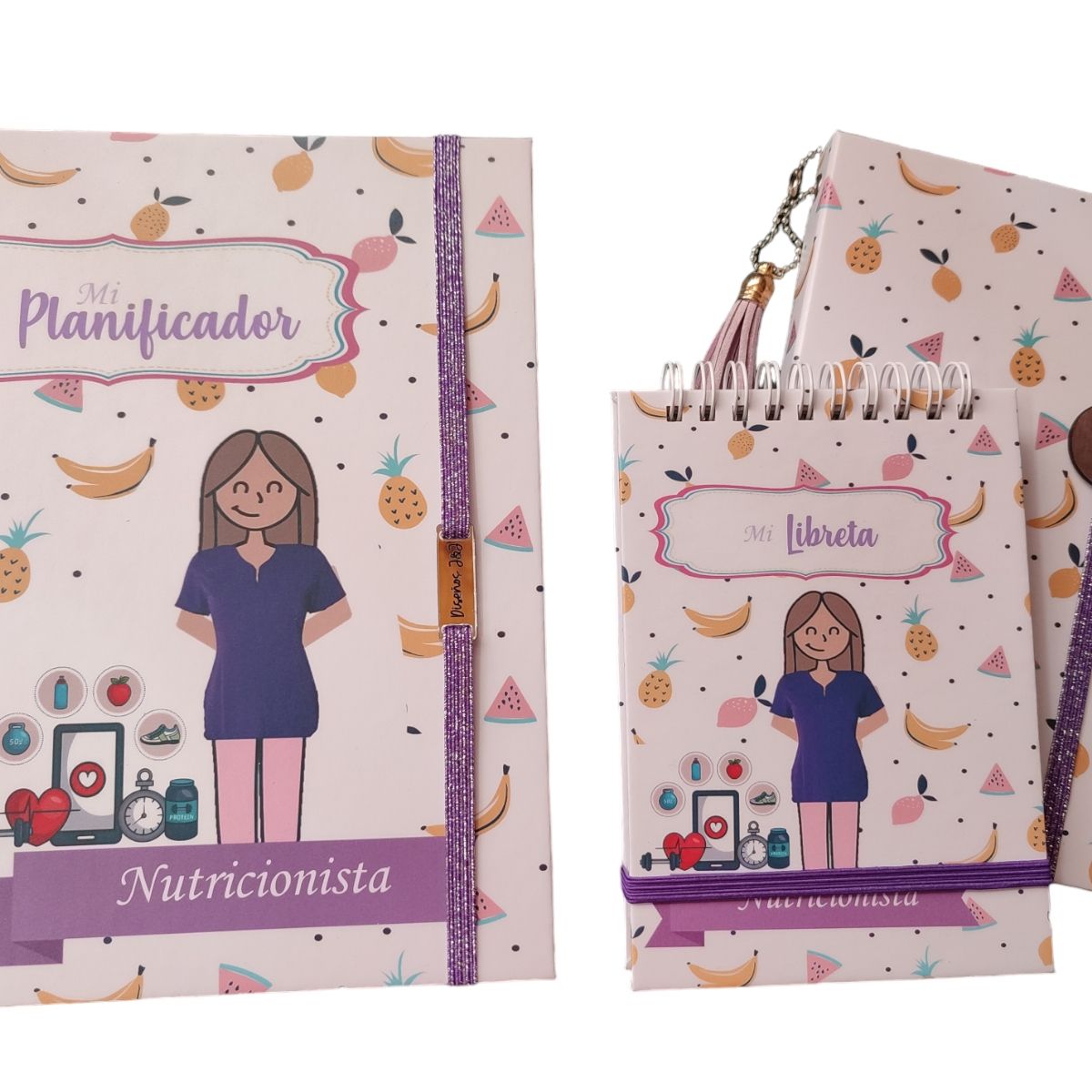 INDEPENDIENTE - Planificador Anual NUTRICIONISTA 3 + libreta + porta post it