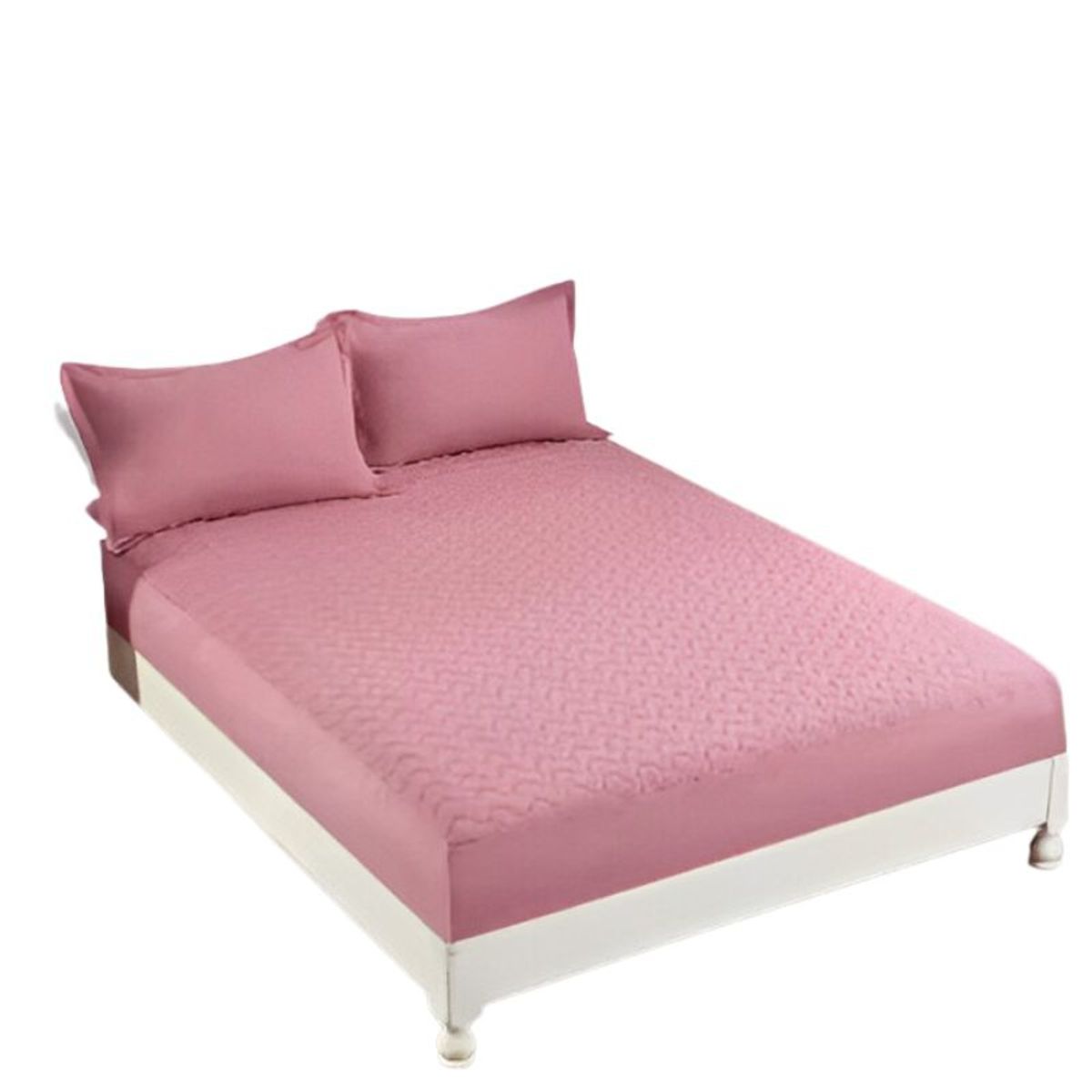 GENERICO - Cubre Colchón Protector 2 Plazas Elástico Acolchado