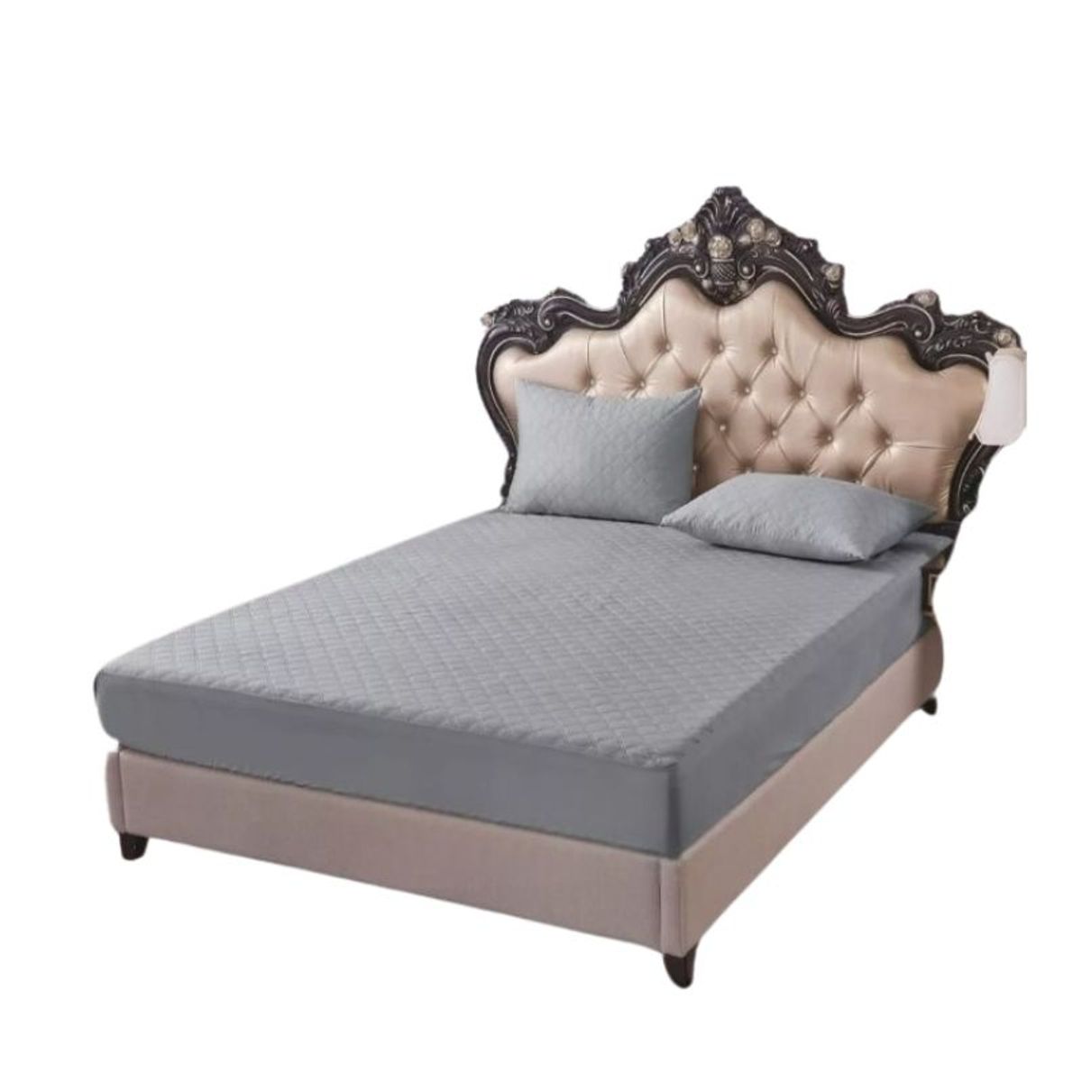 GENERICO - Cubre Colchón Protector King Elástico Acolchado