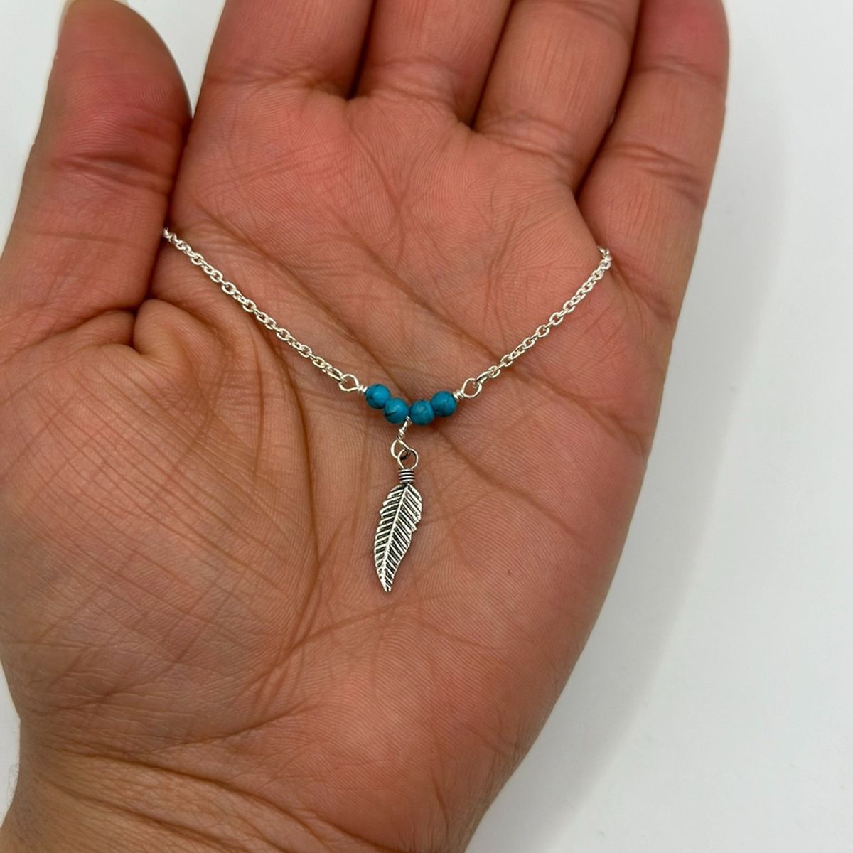 GENERICO - Collar Pluma Colgante Plata Ley 925 Mas Caja Regalo