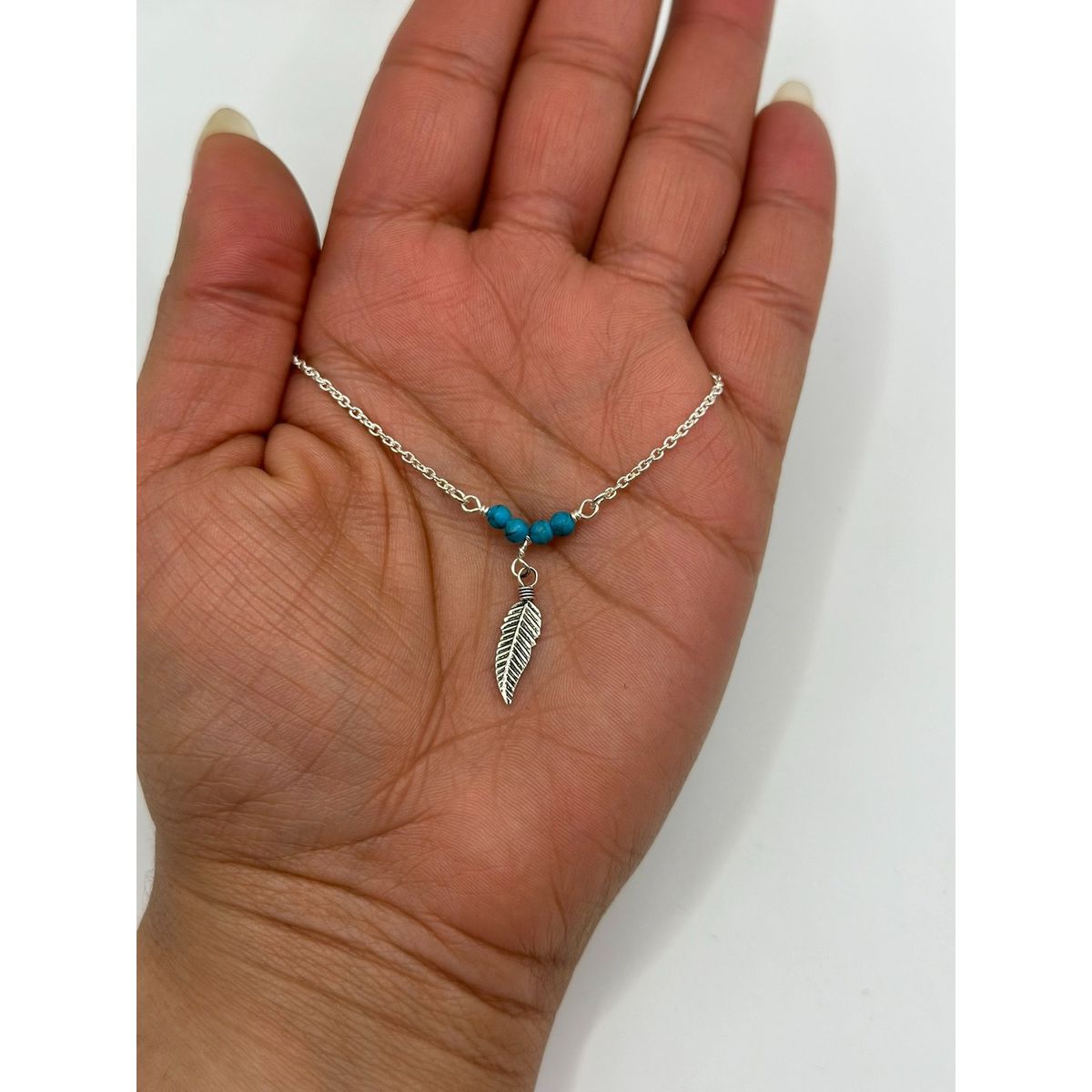 GENERICO - Collar Pluma Colgante Plata Ley 925 Mas Caja Regalo