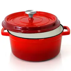 NUTRICHEF - Olla Holandesa Grande de Hierro Fundido 5 litros