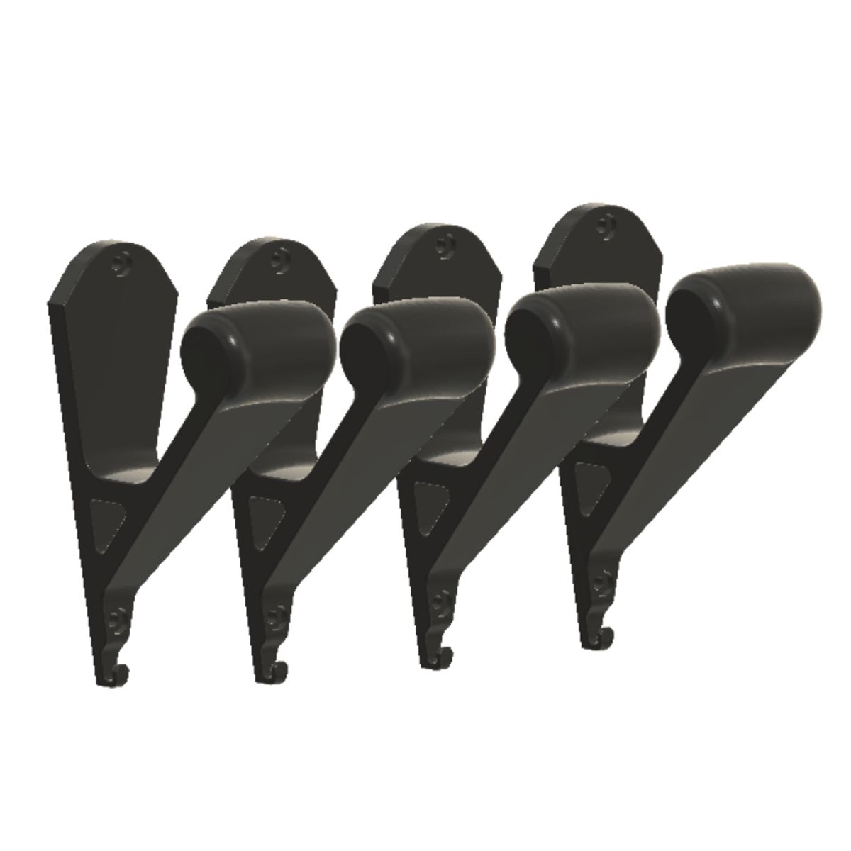 GENERICO - PACK 4 COLGADORES CASCO DE MOTO Y BICICLETA SOPORTE DE PARED