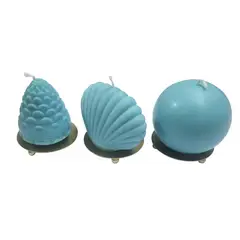 SCENTS CHILE - SET FUJI, TURQUESA, 1 VELA PINO 85GR + 1 V.ALMEJA 140GR + 1 V.ESFERA 225GR. 450GR. + BASES