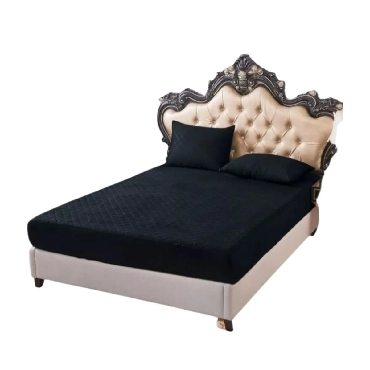 GENERICO - Cubre Colchón Protector Plaza y Media Elástico Acolchado