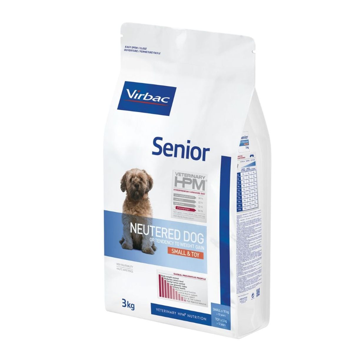 VIRBAC - HPM Virbac Dog Senior Neutered Small & Toy 3 kg