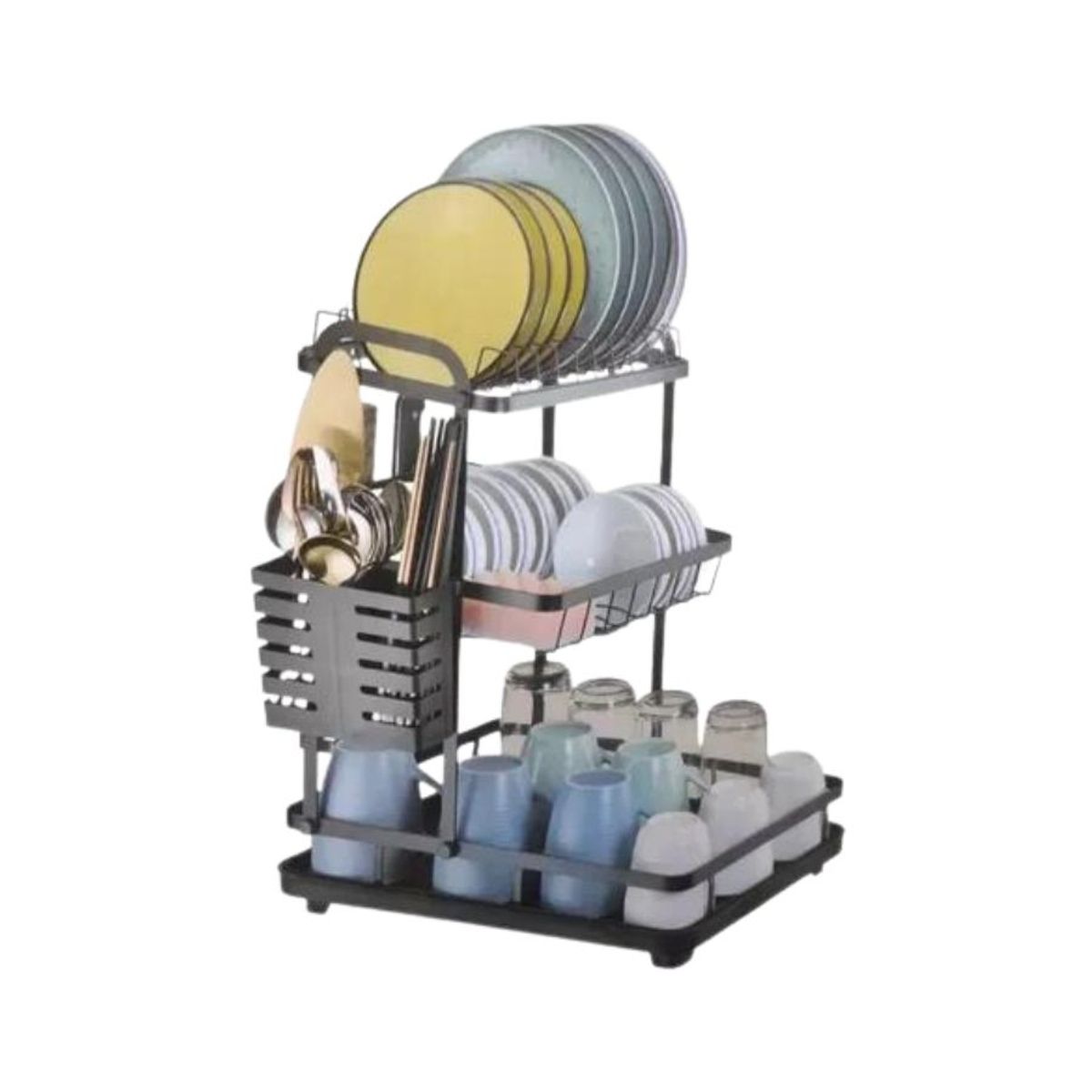 GENERICO - Escurridor De Platos Secador Vajillas Lozas Cocina 3 Niveles