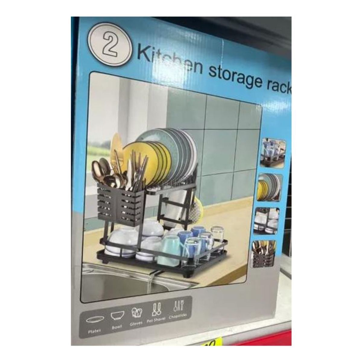 GENERICO - Escurridor De Platos Secador Vajillas Lozas Cocina 2 Niveles