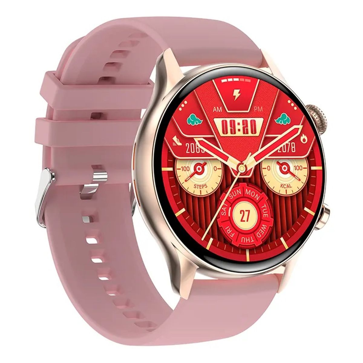 GENERICO - Smartwatch Reloj Inteligente para Mujer Pantalla Amoled IP68 Notificaciones Salud Deporte Silicona