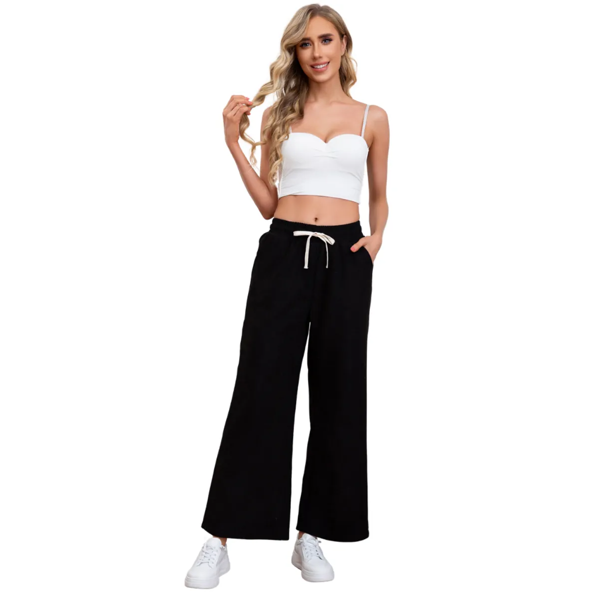 LOOK SHOP - Pantalón Mujer Recto Tito Alto. Wide. Colores 115