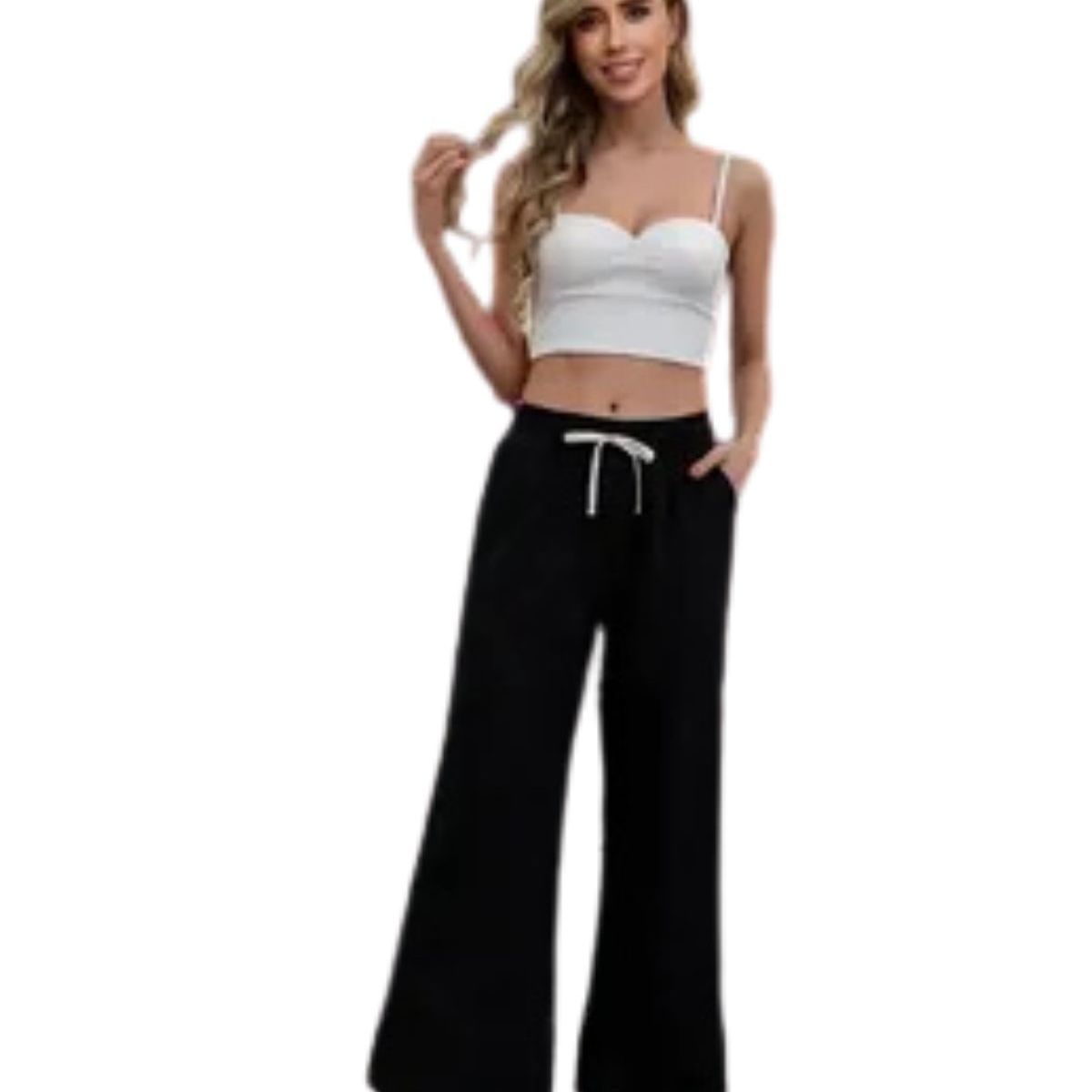 LIKE SHOP - Pantalón Mujer Recto Tito Alto. Wide. Colores 115