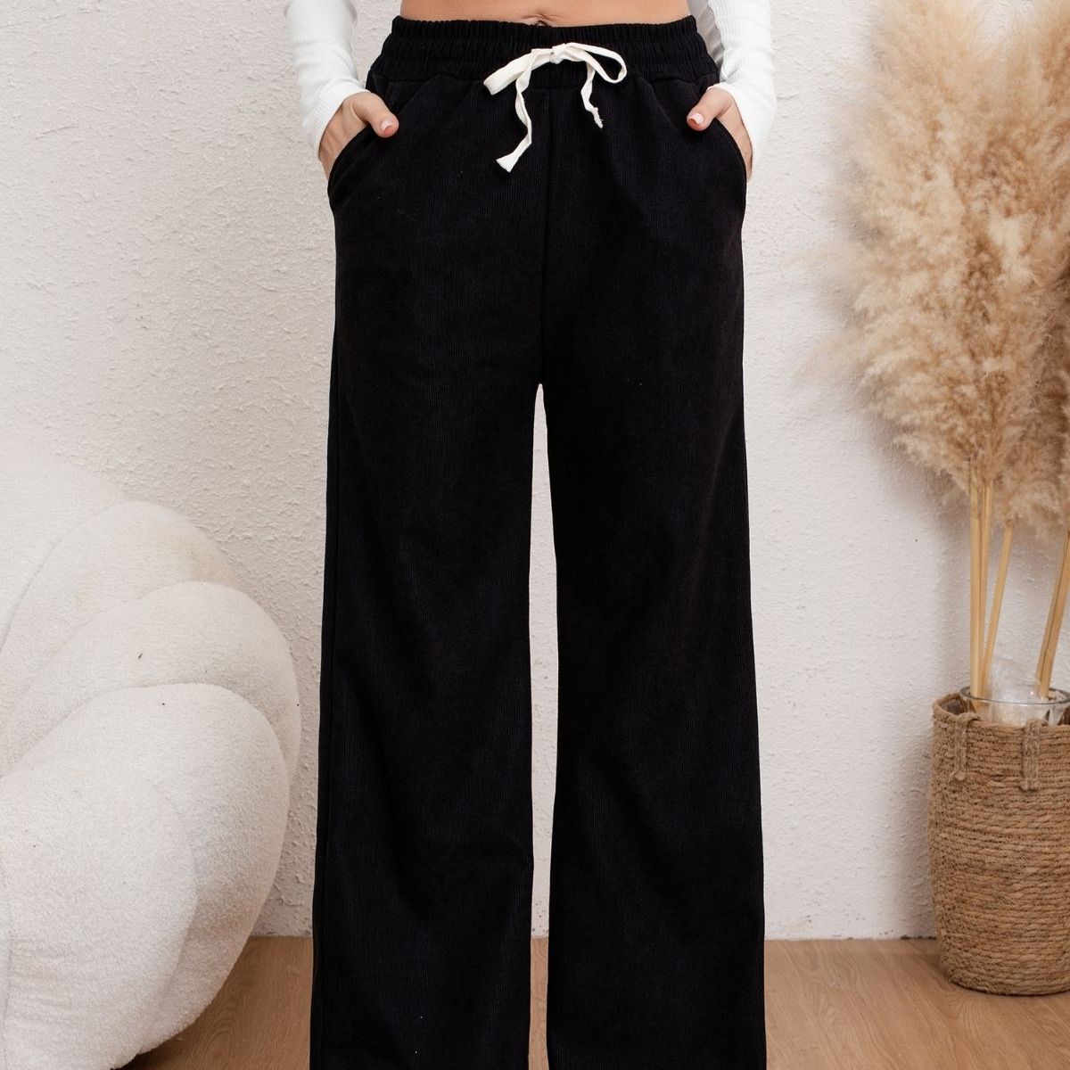 LIKE SHOP - Pantalón Mujer Recto Tito Alto. Wide. Colores 115