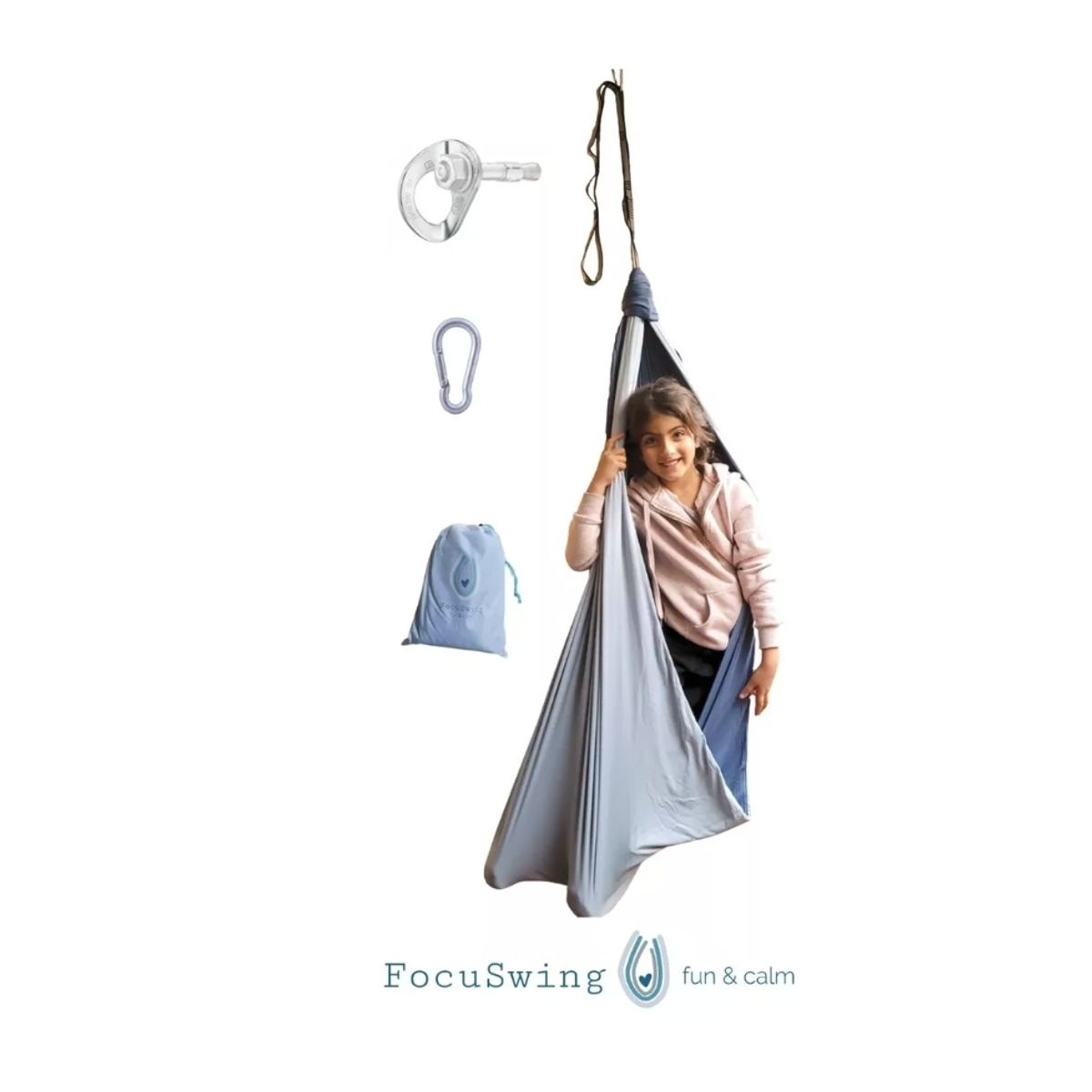 GENERICO - Columpio Sensorial Doble Tela Incluye Anclaje Certificado