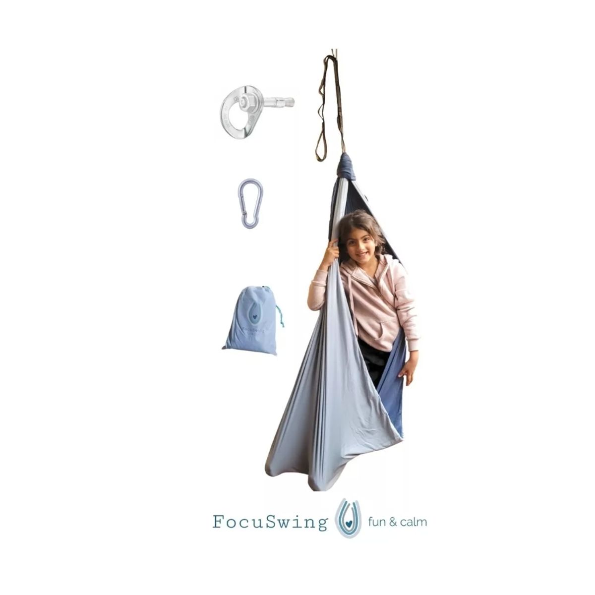 GENERICO - Columpio Sensorial Doble Tela Incluye Anclaje Certificado