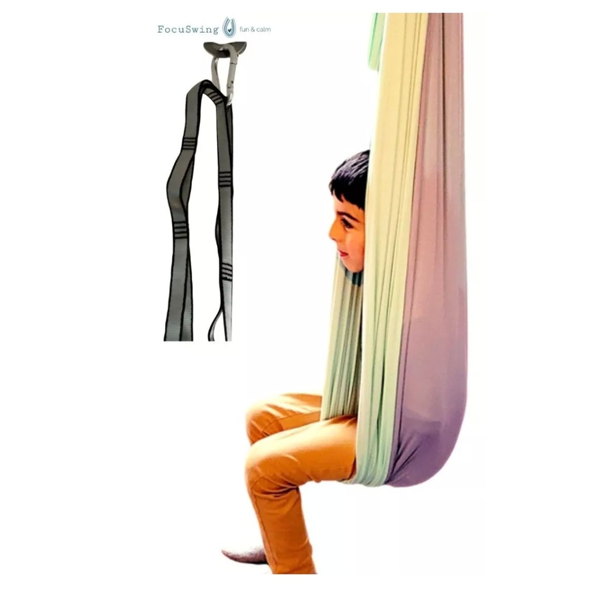 GENERICO - Columpio Sensorial Doble Tela Incluye Anclaje Certificado