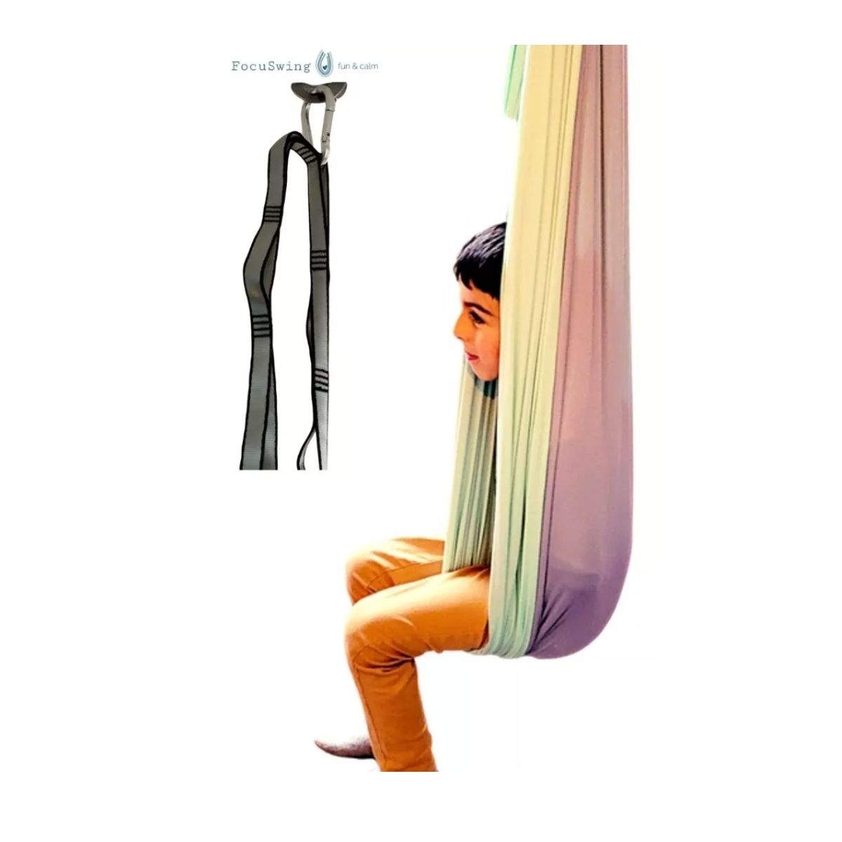 GENERICO - Columpio Sensorial Doble Tela Incluye Anclaje Certificado