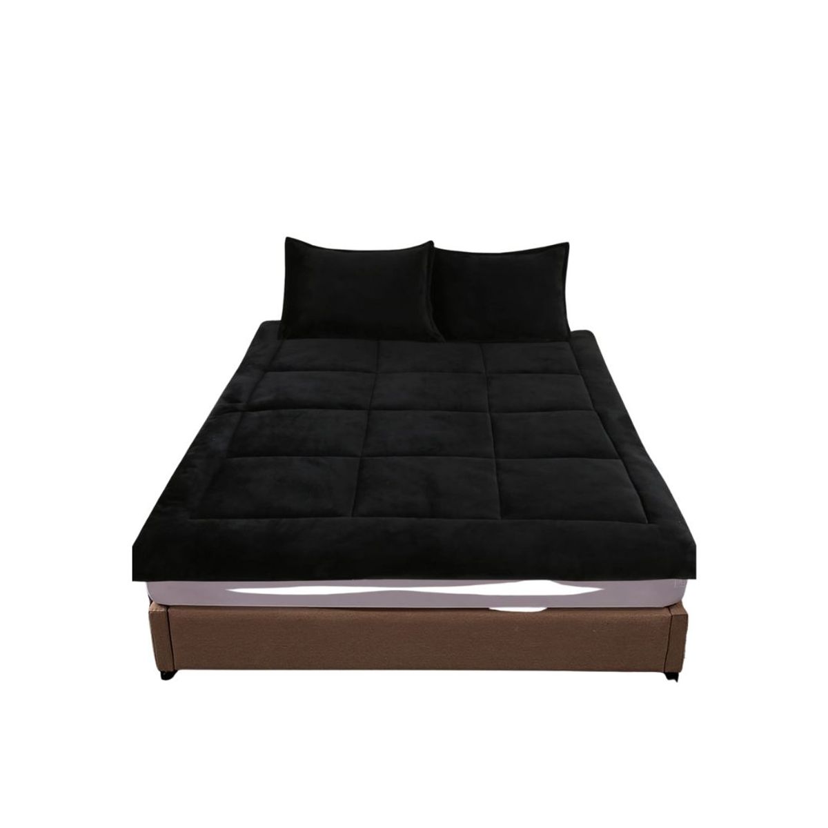 GENERICO - Cubre Colchón Protector Acolchado Grueso 2 Plazas Elástico