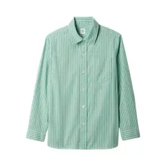 GAP - Camisa Poplin Manga Larga Verde