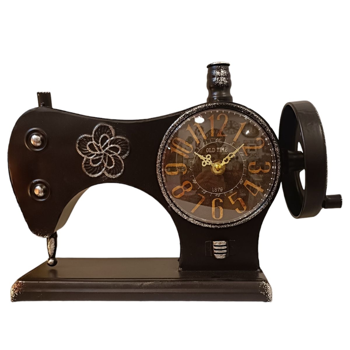 GENERICO - RELOJ VINTAGE DE METAL DISEÑO MAQUINA DE COSER