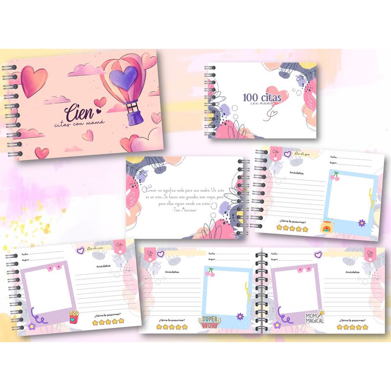 GENERAC - Agenda 100 Citas Con Mamá Día Madre Papelería Kawaii Melody