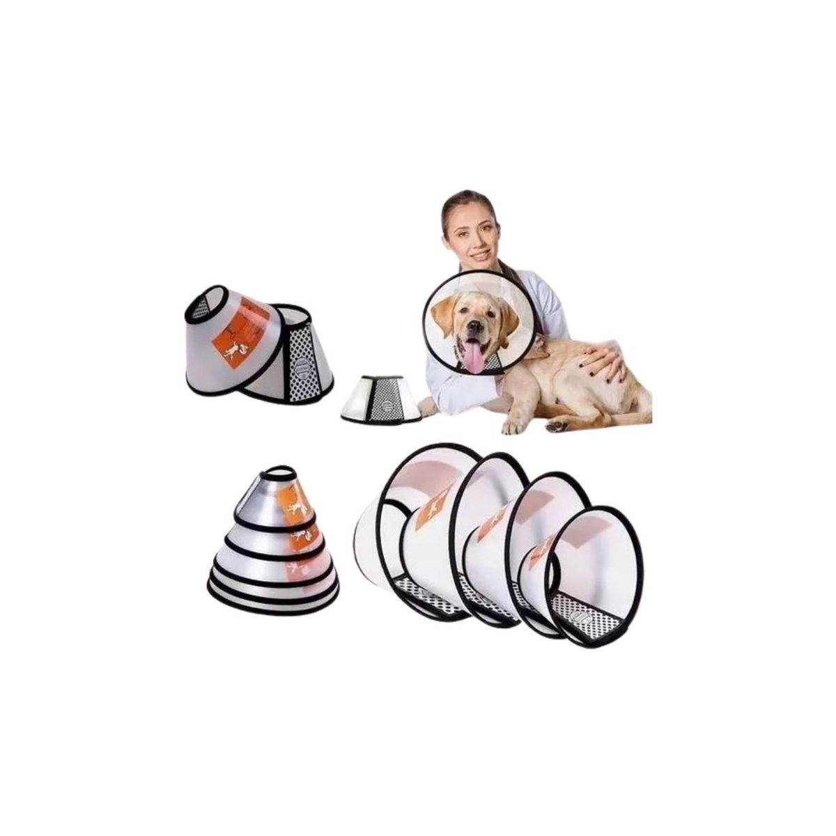 GENERICO - Collar Isabelino Cono de la verguenza Para Mascota Perro y Gato Varios Tamaños