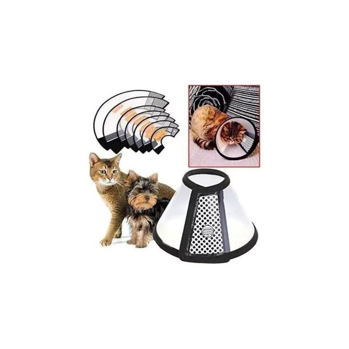 GENERICO - Collar Isabelino Cono de la verguenza Para Mascota Perro y Gato Varios Tamaños