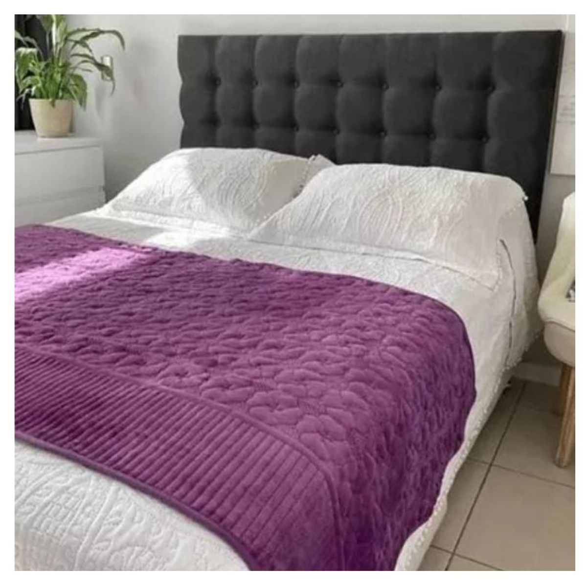 GENERICO - Piecera De Cama Cubrecama Polar Plush 210cmx95cm Unicolor