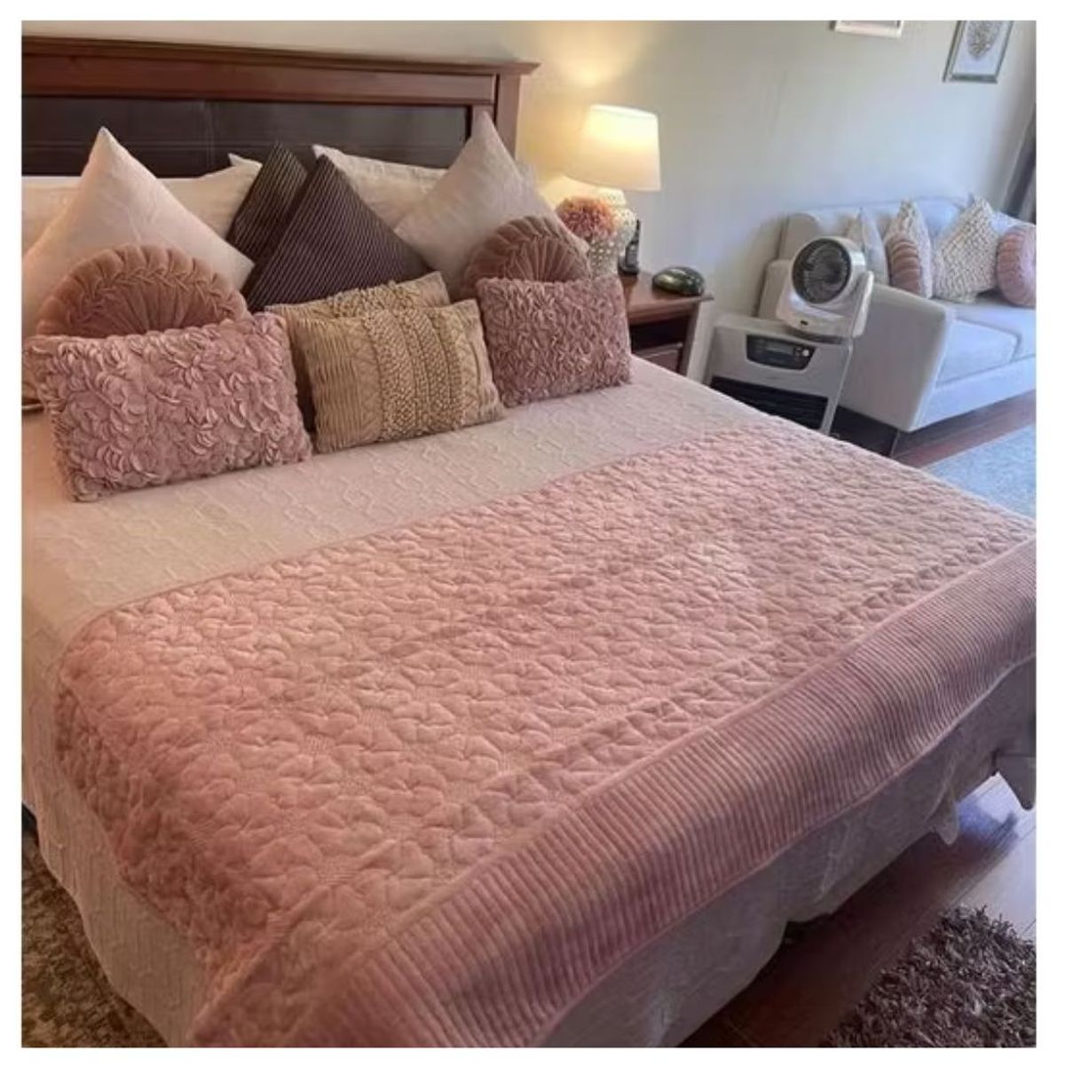 GENERICO - Piecera De Cama Cubrecama Polar Plush 210cmx95cm Unicolor