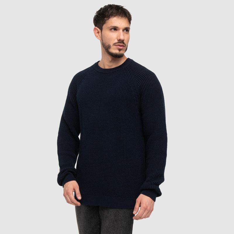 BUBBA - Sweater Knitted Navy Blue  Black Bubba