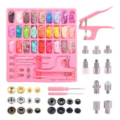 ESHOPANGIE - Pinza Kam Botón Presión Broche 24 Colores 300 Conjuntos