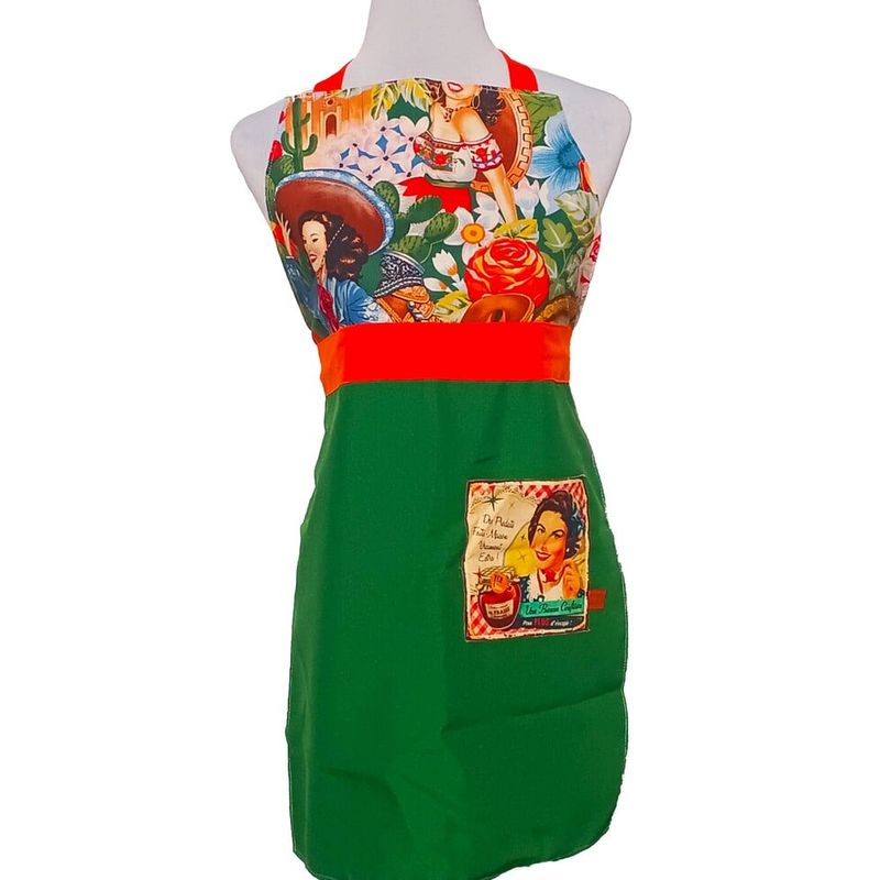 GENERICO - DELANTAL DE COCINA  ALGODÓN AMERICANO - VINTAGE (10)