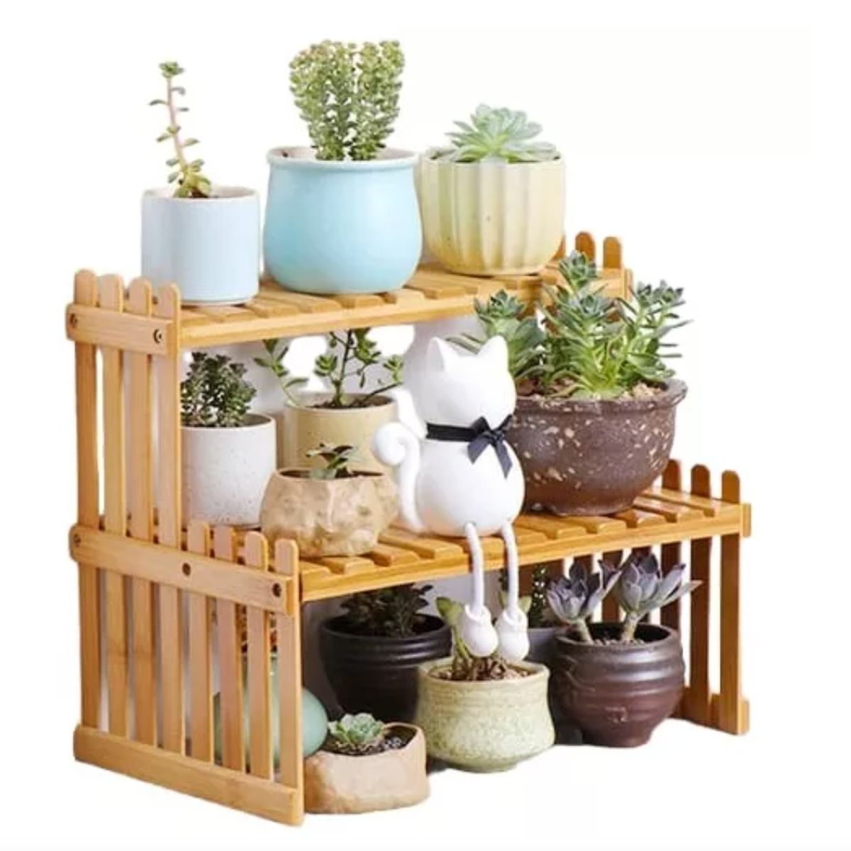 GENERICO - Exhibición Porta Macetero De Madera Decoración