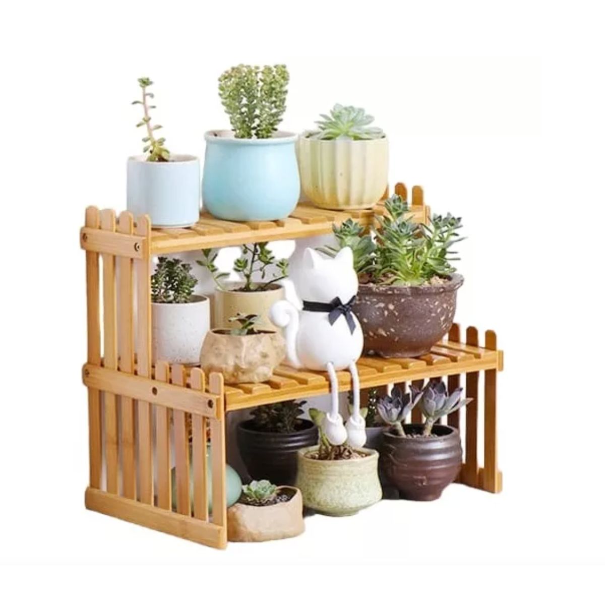 GENERICO - Exhibición Porta Macetero De Madera Decoración