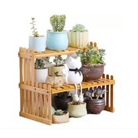 Exhibición Porta Macetero De Madera Decoración